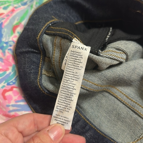 SPANX 20549R Straight Leg Denim in Raw Indigo Pull-on Stretch Jeans - Picture 6 of 6